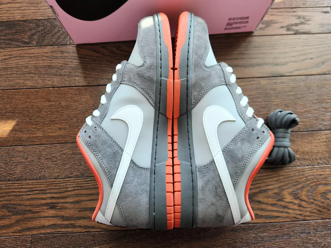 Grey SB sneakers — paired profile